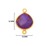 24K Gold Plated Over Sterling Silver-Plated Bezel Charms