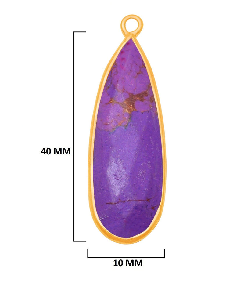 Purple Turquoise Gemstone Charms