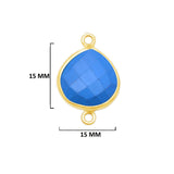 24K Gold Plated Over Sterling Silver-Plated Bezel Charms