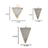 24k Gold Electroplated -Kissed Gray Druzy - Handmade Pendant Necklace - Gothy Elegance & Jewelry Gift