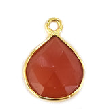 Carnelian Heart Pendant - Boho Chic Gemstone Necklace with 24kt Gold Elegance
