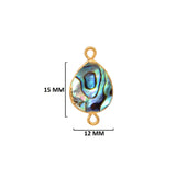 Abalone Shell Stone Necklace for Jewelry Making - 10X40 12X15 15X18 18X25 22X30 25X35 8X26mm Pear/Flat Teardrop Bezel 24K Gold Electroplated
