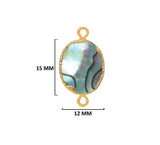 Abalone Shell Stone Necklace for Jewelry Making 10X15 12X15 13X30 15X18 15X20 18X25 8X10mm Oval Bezel Charms Pendants 24K Gold Electroplated