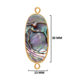 Abalone Shell Stone Necklace for Jewelry Making 10X15 12X15 13X30 15X18 15X20 18X25 8X10mm Oval Bezel Charms Pendants 24K Gold Electroplated