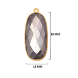 Pyrite Stone Necklace for Jewelry Making - 10X15 12X15 13X30 15X18 15X20 18X25 8X10mm Oval Bezel 24K Gold Plated Over 925 Sterling Silver