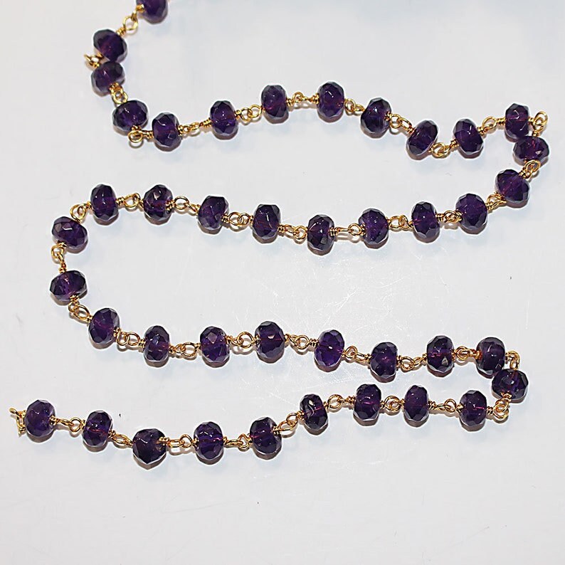 Amethyst Rosary Chain Jewelry