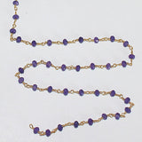 Amethyst Chalcedony Rosary Chain Jewelry