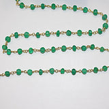 green onyx faceted 2mm 3mm 4mm bead rosary chain.