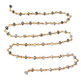 Gold Beaded Gemstone Necklace