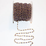 Gold Beaded Gemstone Necklace