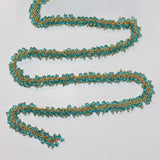 blue topaz semi-precious gemstone beads 24k gold plated over silver rosary chain for a necklace, earrings, anklet, and bracelet making.