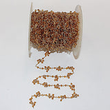 citrine faceted bead cluster rosary chain.