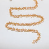 pink opal semi-precious gemstone beads 24k gold plated over silver rosary chain for a necklace, earrings, anklet, and bracelet making.