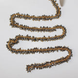 pyrite semi-precious gemstone beads 24k gold plated over silver rosary chain for a necklace, earrings, anklet, and bracelet making.
