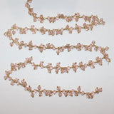 rose quartz gemstone bead chain silver, women jewelry making necklaces, earrings, and bracelets bead chain.