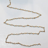 prehnite faceted 2mm 3-4mm bead rosary chain.