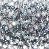 mystic quartz gemstone bead chain 24k gold plated over silver, women jewelry making necklaces, earrings, and bracelets bead chain.