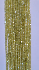 Zircon Lemon Bead Strand - Sizes 2mm to 7mm