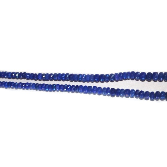 Ethiopian Opal Blue natural semi precious gemstone bead strands, rondelle shaped bead strand, faceted bead size 3.5mm handmade gemstone bead strand 49 Carat, women jewelry making necklaces, earrings, and bracelets bead strands.