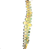 Ethiopian Opal White Faceted Drop 4 inch Bead Strand 4X6-5X9 MM & 27 Carats Natural Semi Precious Gemstone Birthstone DIY Jewelry