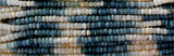 Blue White Opal Bead Strand - Sizes 2mm to 7mm