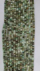 Rondelle Shaped Peruvian Opal Dark Gemstone Beads