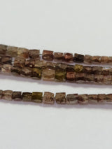 Red Diamond natural precious gemstone bead strands, cube shaped 4-inch long bead strand, faceted bead handmade gemstone bead strand 2.13 Carat, women jewelry making necklaces, earrings, and bracelets bead strands.