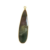Blood Stone Stone Jewelry Making 10X40 12X15 15X18 18X25 22X30 25X35 8X26 Pear/Flat Teardrop Bezel 24K Gold Plated Over 925 Sterling Silver