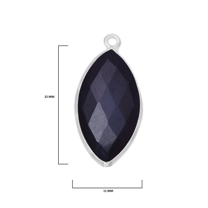 Boho Chic Black Onyx Bezel Pendant - Handcrafted Gemstone Necklace in 925 Sterling Silver with Stunning Finishes