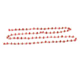 Ruby Natural Precious AAA Gemstone 18K Solid Gold 3mm Bead Women Jewelry Making Necklace Rosary Chain Per INCH, Earrings, July Birthstone