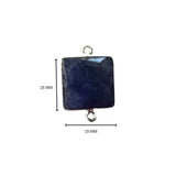 Amazonite Square Pendant - Boho Chic Gemstone Necklace with 925 Sterling Silver Elegance