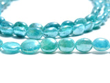 Mystic royal sillimanite gemstone bead strands, oval-shaped 4-inch long bead strand, faceted bead size 4.5X6-5X7mm, handmade gemstone bead strand 14 carats, women jewelry making necklaces, earrings, and bracelets bead strands.