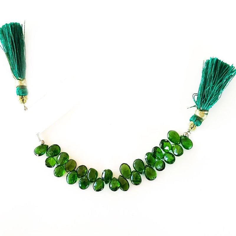 Chrome Diopside faceted bead size 4.5X5.5-7X7.5mm, 4X5.5mm, 4X7-5.5X9.5mm, 5.5X7.5-5X9mm, 5X8-5X9mm, 5.5X8.5-5.5X11mm, 6X8-7X10.5mm, 6X9-6.5X12mm, 6X9-7X12mm, 7X9-9X11mm, 7X9-8X12.5mm, 5X7-5X8mm