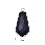 Boho Chic Black Onyx Bezel Pendant - Handcrafted Gemstone Necklace in 925 Sterling Silver with Stunning Finishes