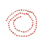 Ruby Natural Precious AAA Gemstone 18K Solid Gold 3mm Bead Women Jewelry Making Necklace Rosary Chain Per INCH, Earrings, July Birthstone