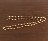 Natural Genuine Gray DIAMOND AAA Gemstone 18K Solid Gold 2.5mm 3mm Bead Women Jewelry Making Necklace Rosary Chain Per INCH April Birthstone