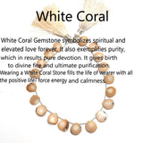 White Coral handmade gemstone bead strand 19, 22, 23, 25, 27 Carat.