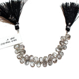 Pear Black Rutile/Termilated Quartz Beads - DIY Beading Supplies