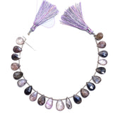 Pear Mystic Moss Rutilated Quartz Beads - DIY Beading Supplies