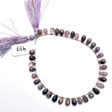 Lavender agate handmade gemstone bead strand 26, 39, 42 carat.