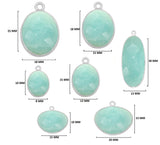 Amazonite Oval Pendant - Boho Chic Gemstone Necklace with 925 Sterling Silver Elegance
