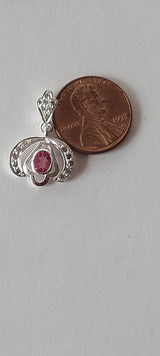 Natural Diamond Studded Precious Ruby 925 Sterling Silver Assorted Vintage Pendants Necklace - AAA Grade Handmade DIY Jewelry- Gifts For Her