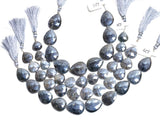 Black Sillimanite Smooth Pear Beads | Natural Gemstone | 25 Carats | 6x5-6.5x5mm | 4-Inch Strand | Jewelry Making | DIY Craft