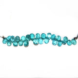 Sky Apatite natural handmade gemstone bead strand 19, 22, 25, 30, 38, 23, 21, Carat.