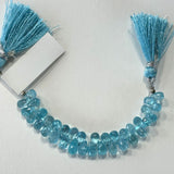 Sky Apatite natural teardrop birthstone month february and march zodiac sign gemini.