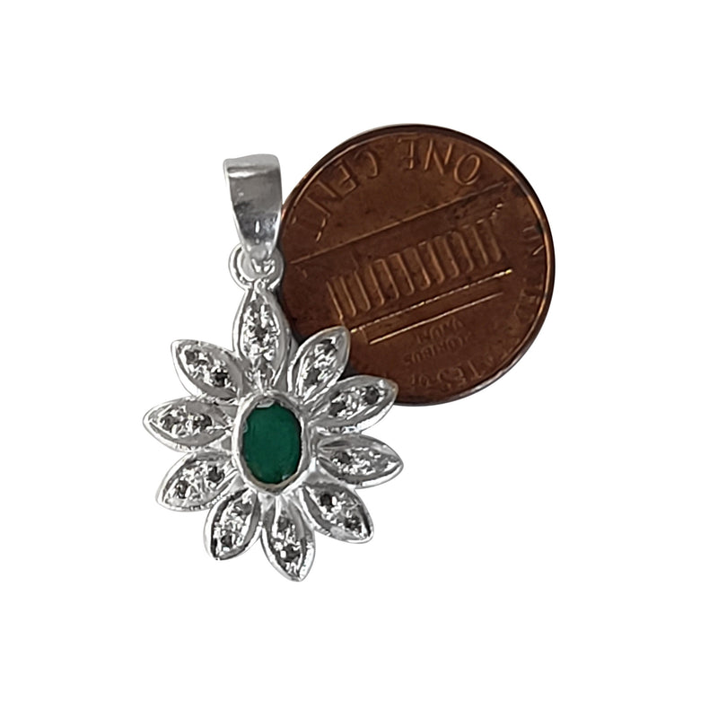 Natural Diamond Studded Precious Emerald 925 Sterling Silver Assorted Vintage Pendants Necklace - AAA Grade Handmade Jewelry- Gifts For Her