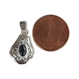 Natural Diamond Studded Precious Blue Sapphire 925 Sterling Silver Assorted Vintage Pendants Necklace - AAA Grade Handmade - Gifts For Her