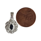 Natural Diamond Studded Precious Blue Sapphire 925 Sterling Silver Assorted Vintage Pendants Necklace - AAA Grade Handmade - Gifts For Her