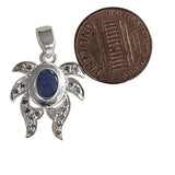 Natural Diamond Studded Precious Blue Sapphire 925 Sterling Silver Assorted Vintage Pendants Necklace - AAA Grade Handmade - Gifts For Her