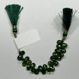Chrome Diopside Pear Beads | Faceted Gemstone Strand, DIY Jewelry
